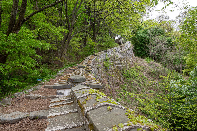Korea-Seoul-Namhansanseong-Fortress - I walked along the top of the wall wherever that was possible, which was probably 90% of the journey. There are also paths below it on both sides that