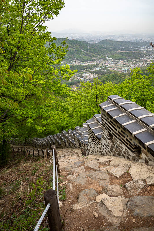 Korea-Seoul-Namhansanseong-Fortress - Shanty town in the distance here.