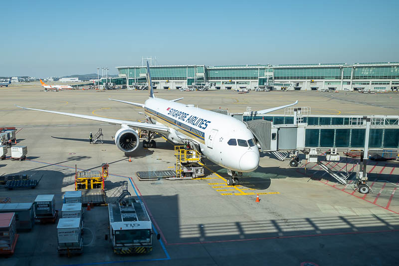 Korea-Singapore-Airport - My plane, a Dreamliner this time. My final leg which is unlikely to be pictured is an old clunker 777.