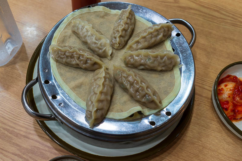 Korea - HK - China - KORKONG! - Part 2 was some mystery meet dumplings. I clearly over ordered but gave it my best shot. This place was one of countless almost identical little resta