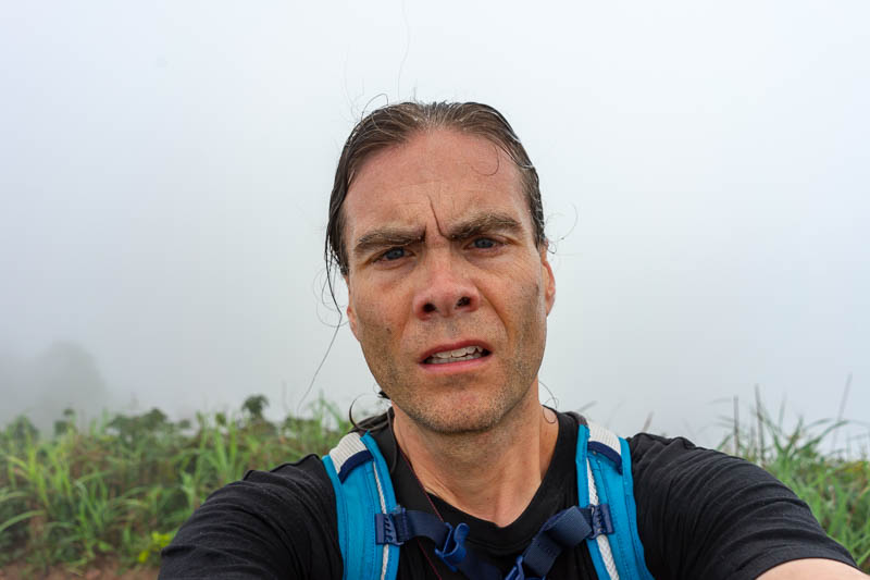 Korea - HK - China - KORKONG! - I realised at one of the other peaks I had failed to do the angry selfie, so here it is. Also it was time to put my gloves on!