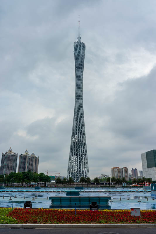 China-Guangzhou-Architecture - The Baiyun tower is actually not as tall as the buildings. I could be wrong about that. It doesnt look as big to me or in other pictures anyway.