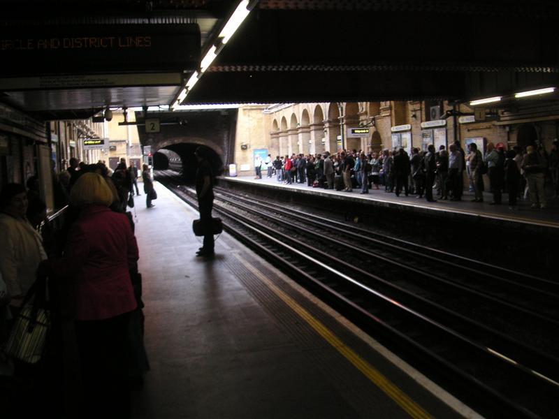 London - September 2009 - This is a bad photo of one of the train stations I went through between Heathrow and my Hotel.