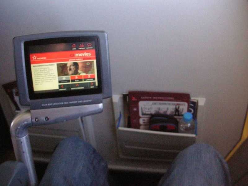 London again then Hong Kong - February 2010 - Bulkhead seat, leg room not great but no one in front to recline into your face, movie screen pops out from a hole between the seats.