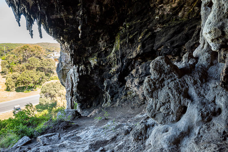  - As you can see it is not a cave so much as a heavily eroded cliff. Although I guess that is how caves start. I do not really know.