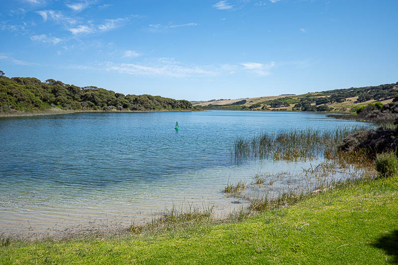  - This seems to be the main lake area, as there is a club house behind me, and just off camera people were trying to get their ski boat started.