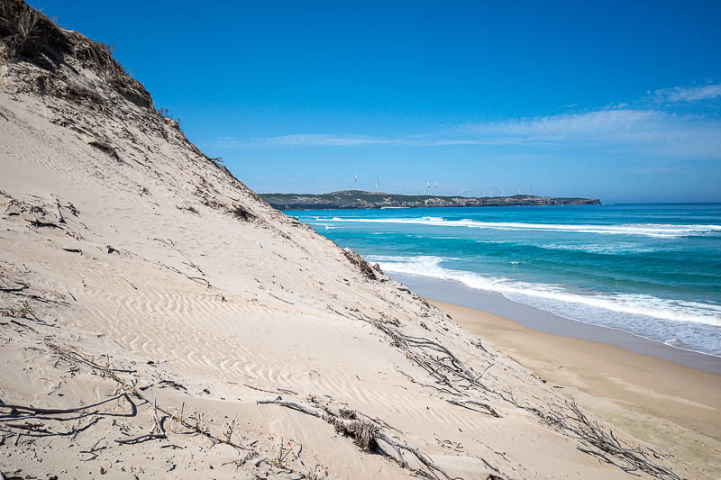  - At this point I had already ascended and descended the giant sand dune. I think it has formed recently as signs and associated things were buried almo