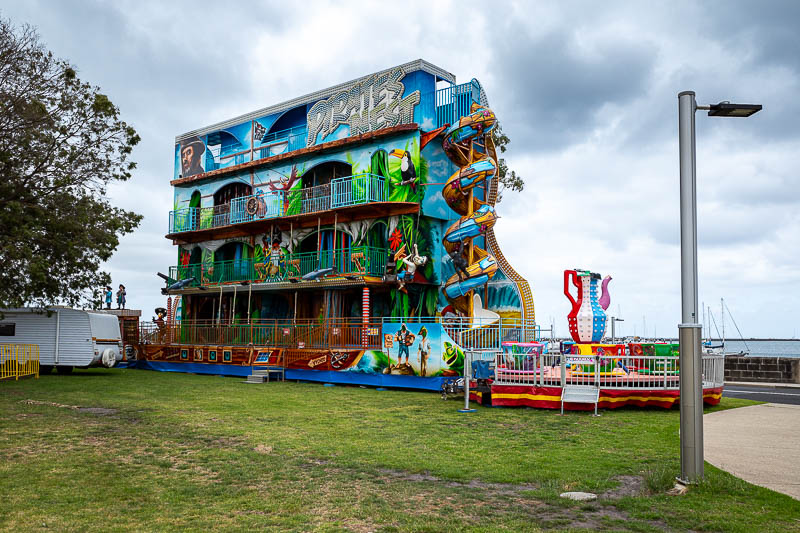  - The pirate fun fair does not start until the day we leave.