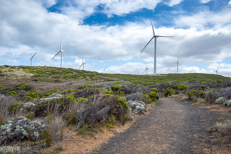  - Here are the first of many windmills. Nice clouds and light.