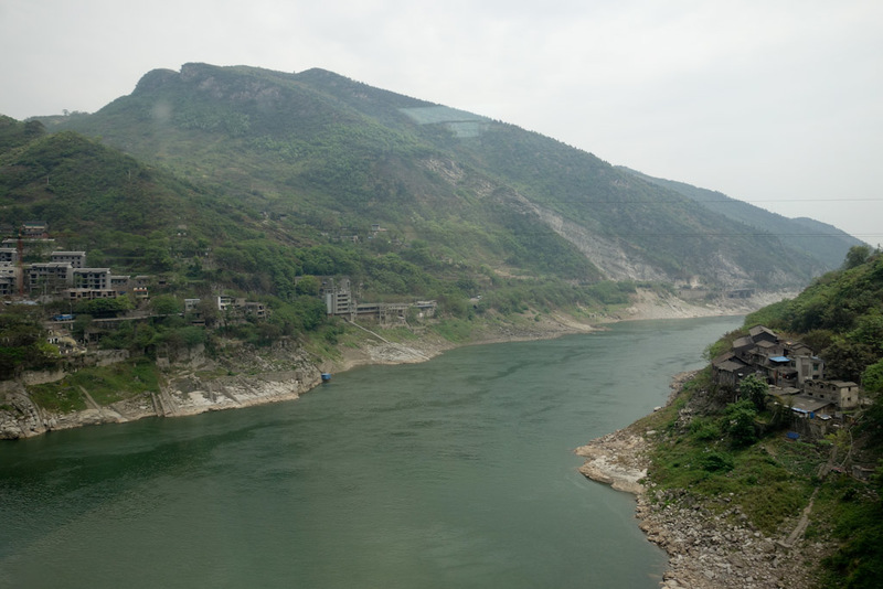 China-Chengdu-Chongqing-Bullet Train - In the 2 hours you cross probably 6 vast rivers such as this. I poorly timed the photo, it looked much more impressive if I took it 3 seconds earlier.