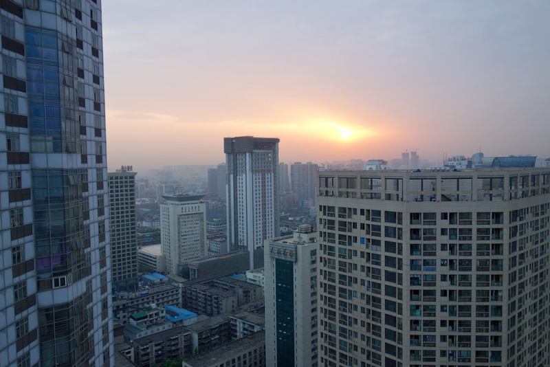 Sichuan - China - Chengdu - Chongqing - March 2013 - I awoke early, to observe the dawn. Not as clear as yesterday.