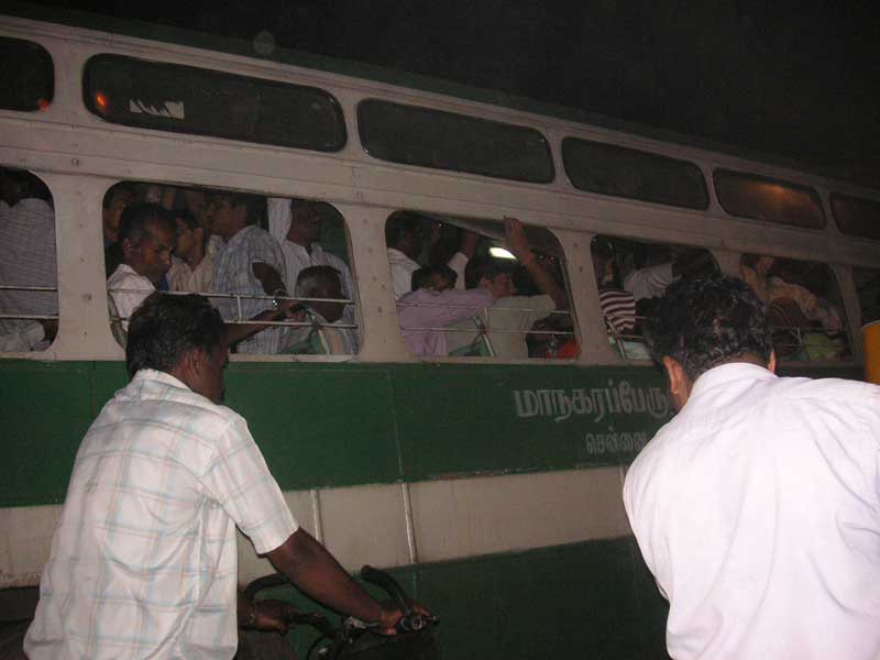 India-Chennai-Traffic - At first site you might think this bus isnt so bad, and you are right, theres no running boards with people hanging off the outside, but now consider 