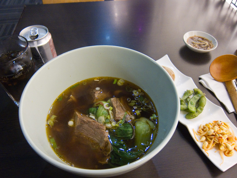 Taiwan-Taoyuan-Airport-Beef - Its the best beef noodle soup I have had as well, huge pieces of beef, more than I would generally serve myself for a roast beef dinner.