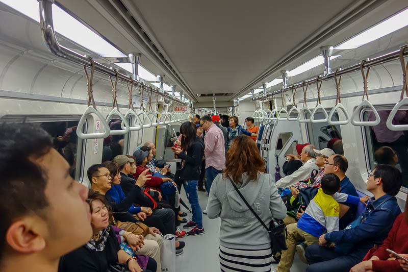 A full lap of Taiwan in March 2017 - Yep, its the inside of the new metro, much like the others, but shinier, and goes higher into the sky between buildings.