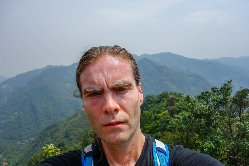Taiwan-Taipei-Hiking-Wuliaojian - Selfie number one.