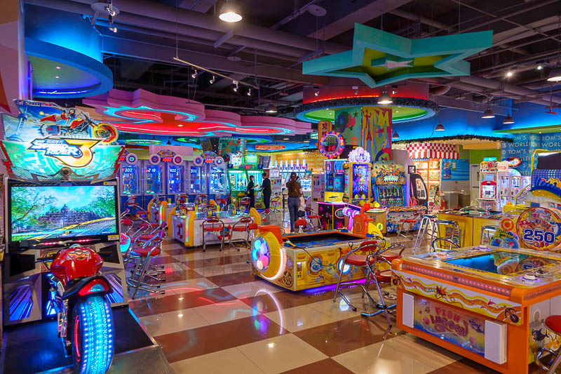 Taiwan for the 5th time - April and May 2023 - Inside the mega mall is a Tom's world. These are in most parts of Taiwan, they teach kids to gamble. Most of the regular games are now pay money to wi
