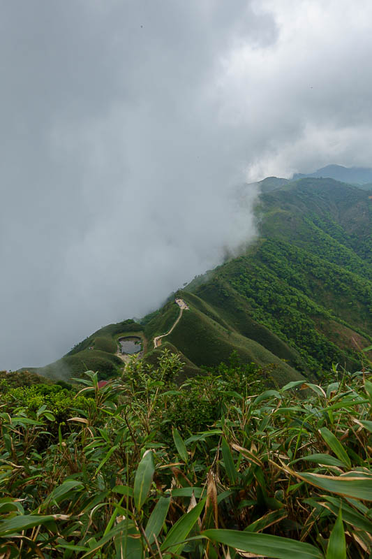 Taiwan-Yilan-Hiking-Marian trail - For the treacherous journey back down through ankle deep mud, the fog rolled in.