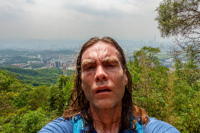 Taiwan for the 5th time - April and May 2023 - I stopped for the shot. That is a vein on the left side of my forehead. Impressive.