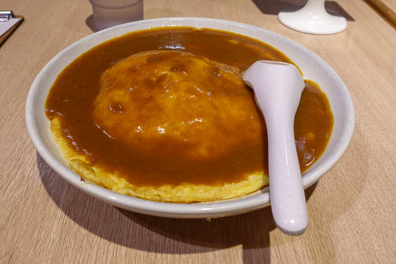 Taiwan-Yilan-Food-Omurice - Here is my dinner that is not Coco curry, but a nearby Osaka something branded restaurant that is on the 4th floor restaurant floor and not in the bas