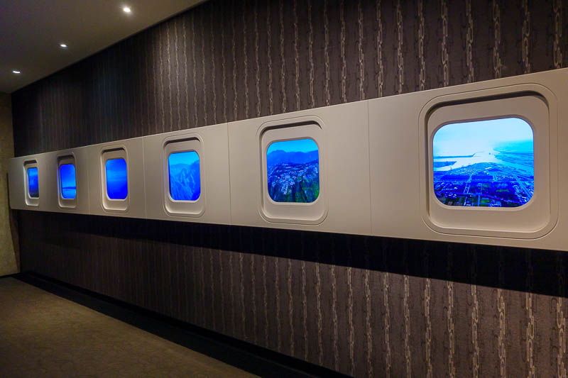 Taiwan-Taichung-Food-Beef - First up, bonus hotel pic. The hallways are lined with plane windows, with embedded video screens showing footage shot out of a plane window.