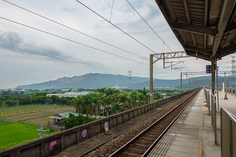 Taiwan-Taichung-Hiking-Huoyan Mountain - Tai'an station is in the literal middle of nowhere. There is a train park with a cafe but no convenience store. I will show the train park on my way b