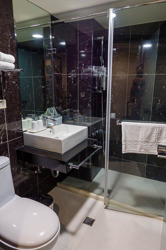 Taiwan for the 5th time - April and May 2023 - And a special treat, a photo of a hotel bathroom. It is a lot like a hotel bathroom. This hotel is alarmingly cheap. There is a story. I am paying abo