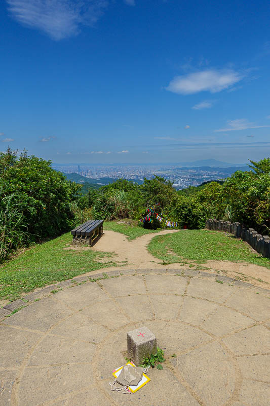 Taiwan-Taipei-Hiking-Dajianshan - The summit area has a little park, as it is quite close to a road. The view is actually better from the earlier lower down parts of the trail.