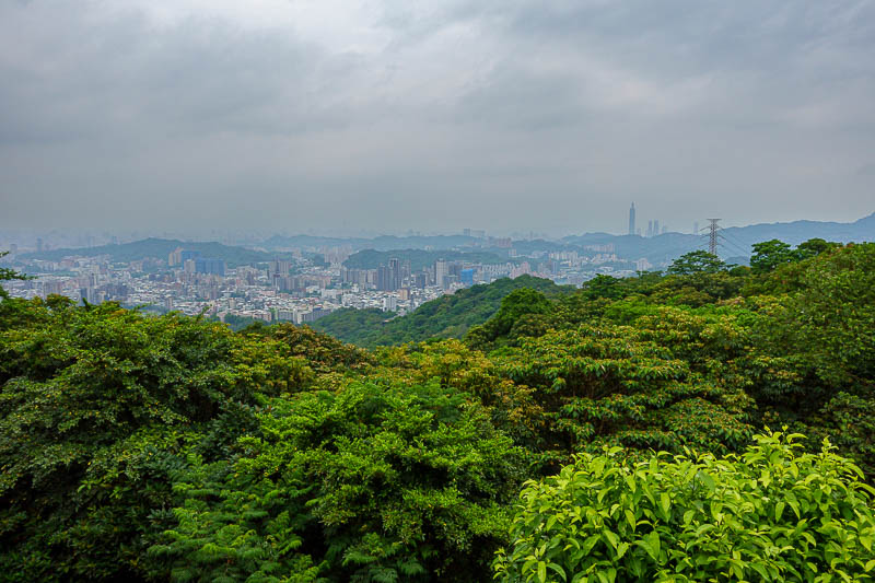 Taiwan-Taipei-Hiking-Maokong Trail - Not a great pic, but I left it in as you can see Taipei 101 over on the right.