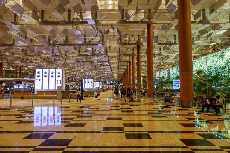 Singapore-Shopping-Airport-Jewel - I had dropped my bag off in Jewel, they have an early check in counter there, however you still proceed via an elevated walkway back into the normal c