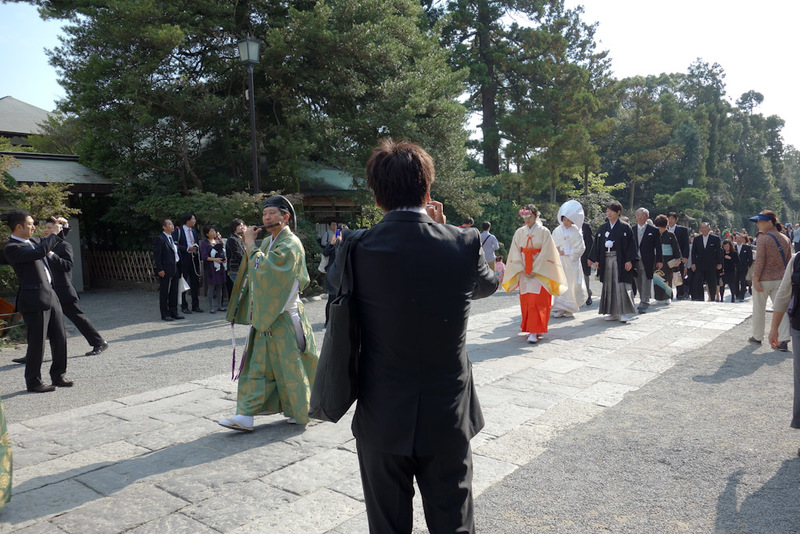 I flew all the way to Tokyo and back for the weekend - And then someone decided to get married here. 2 guys led the procession, playing recorders! So I was wrong earlier, it seems Japan has a market for we