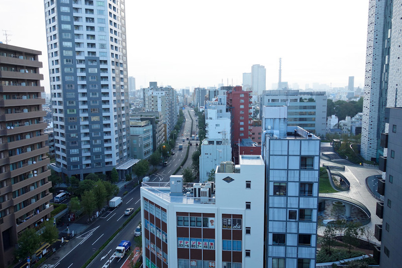 I flew all the way to Tokyo and back for the weekend - Dawn out my hotel room window. I awoke bright and early and packed my bags. Quite the logistical challenge in my small room, its not possible to fully